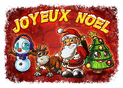 Noël enchanté avec père Noël et amis